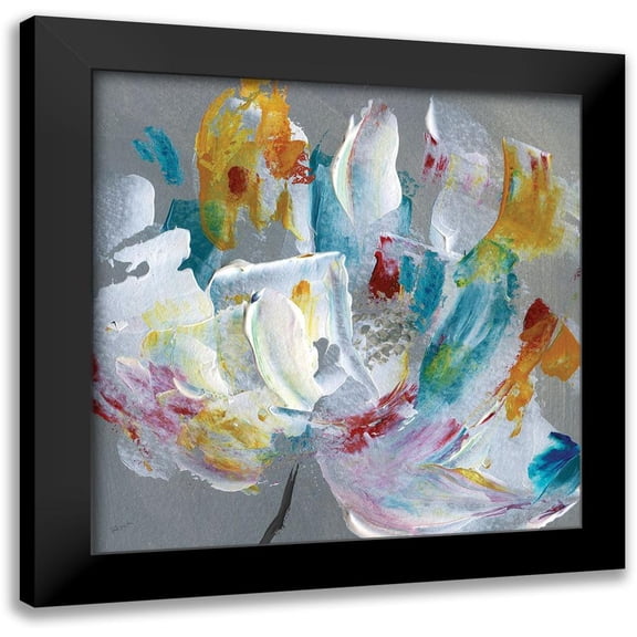 Craven, Katrina 12x12 Black Modern Framed Museum Art Print Titled - Tye Dye Flower