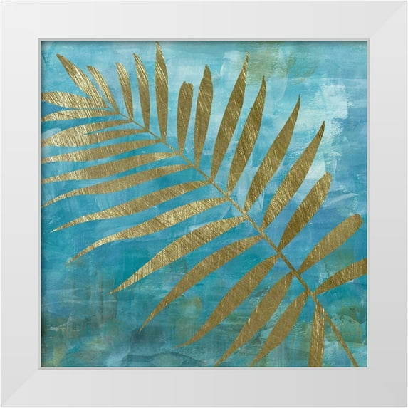 Craven, Katrina 12x12 White Modern Wood Framed Museum Art Print Titled - Golden Palm II