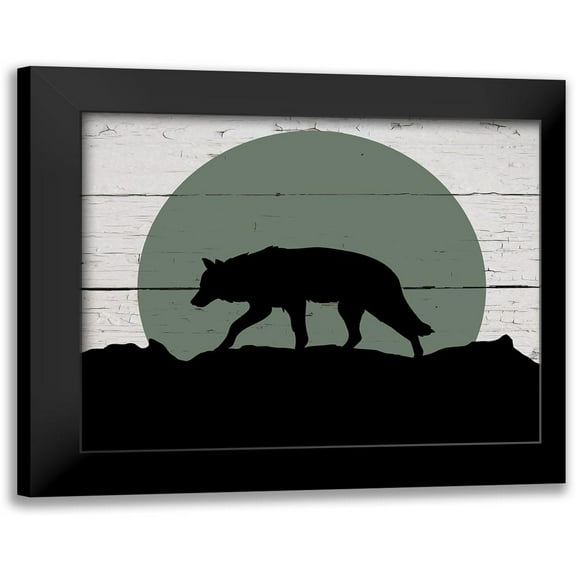 Craven, Katrina 14x12 Black Modern Framed Museum Art Print Titled - Mountain Wolf