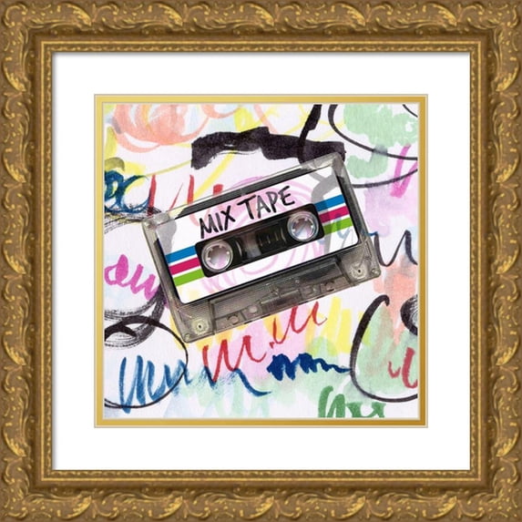 Craven, Katrina 15x15 Gold Ornate Wood Framed with Double Matting Museum Art Print Titled - Mixtape I