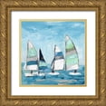 thumbnail image 1 of Craven, Katrina 15x15 Gold Ornate Wood Framed with Double Matting Museum Art Print Titled - Seaglass Sails I, 1 of 4