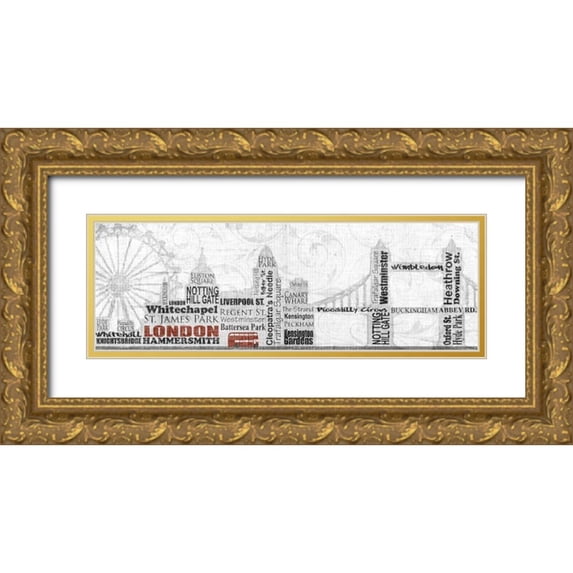 Craven, Katrina 18x9 Gold Ornate Wood Framed with Double Matting Museum Art Print Titled - London