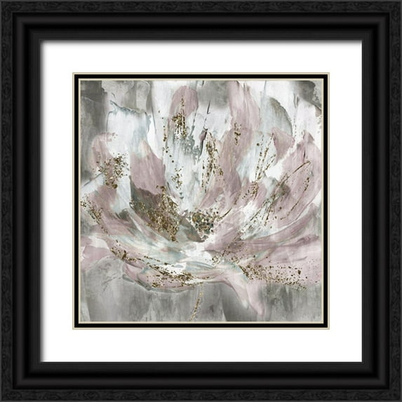 Craven, Katrina 20x20 Black Ornate Wood Framed with Double Matting Museum Art Print Titled - Blush Flower Power