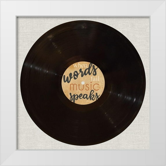 Craven, Katrina 20x20 White Modern Wood Framed Museum Art Print Titled - Music Speaks