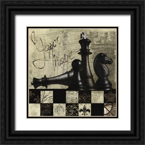 Craven, Katrina 26x26 Black Ornate Wood Framed with Double Matting Museum Art Print Titled - Your Move