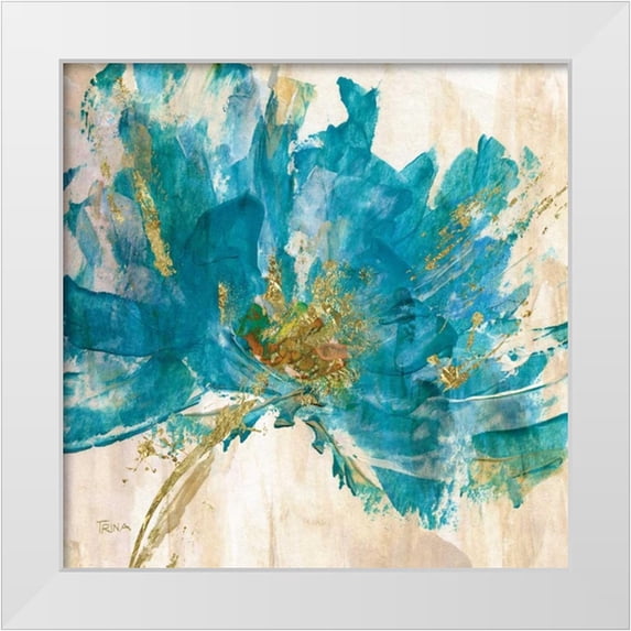 Craven, Katrina 26x26 White Modern Wood Framed Museum Art Print Titled - Blue Infusion I