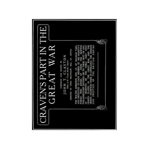 Craven's Part in the Great War, (Paperback)