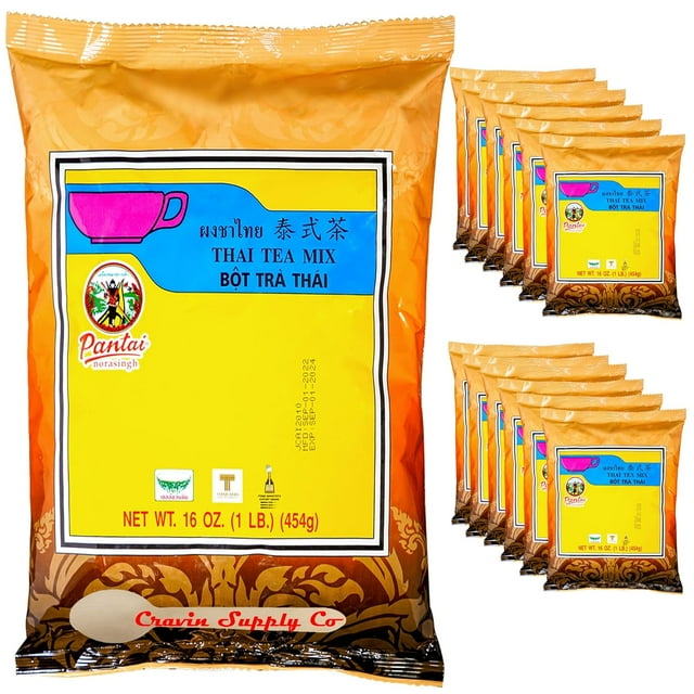 Cravin Supply Co. Thai Tea Mix (Pantai) 16 oz (1lb.) Thai Iced Tea