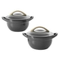 thumbnail image 1 of Cravings By Chrissy Teigen 2 Piece 4.7 Inch Enameled Cast Iron Mini Casserole Set in Gray, 1 of 4