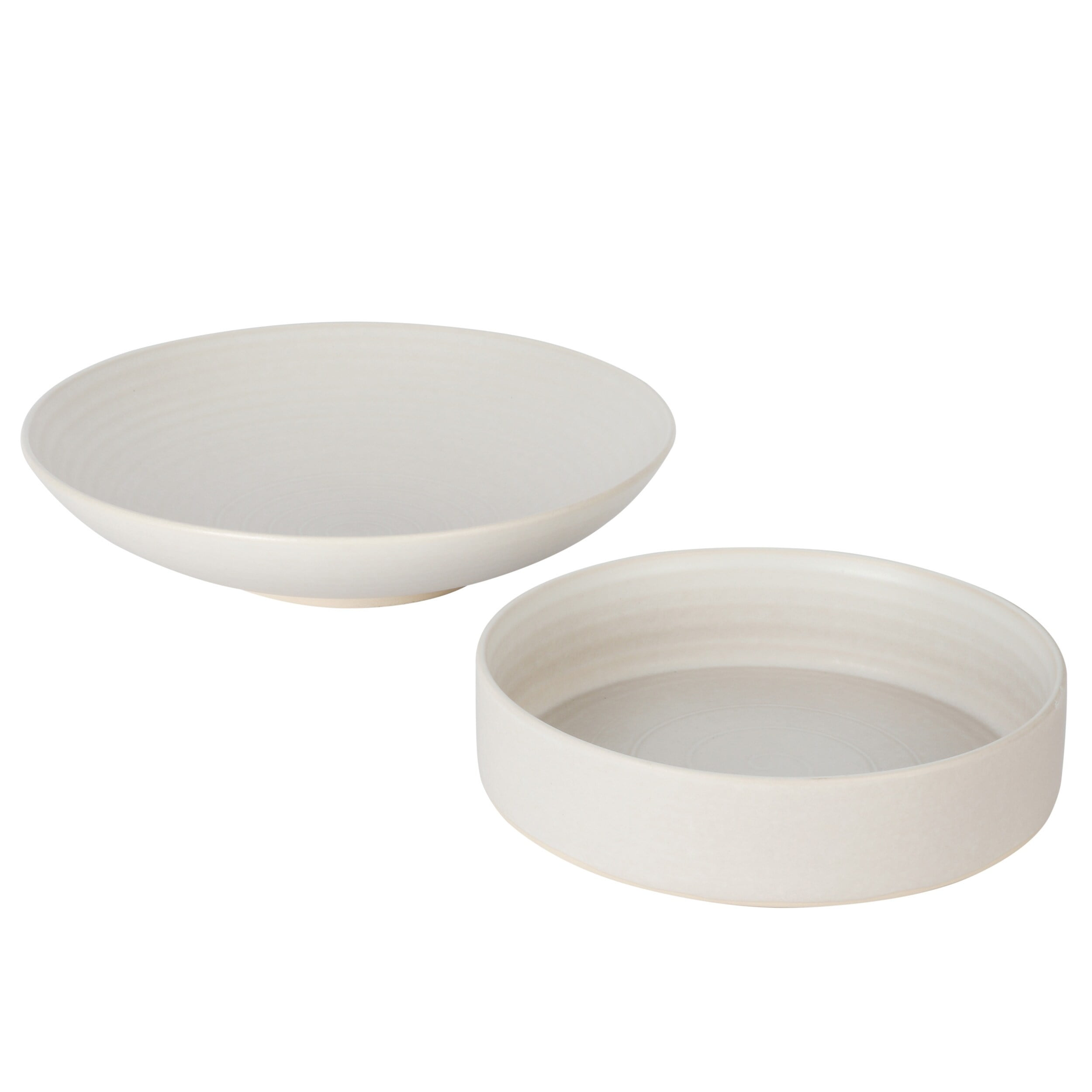 Cravings By Chrissy Teigen Artisan 2Pc Stoneware Bowl Set Oat Milk 2 Piece Walmart