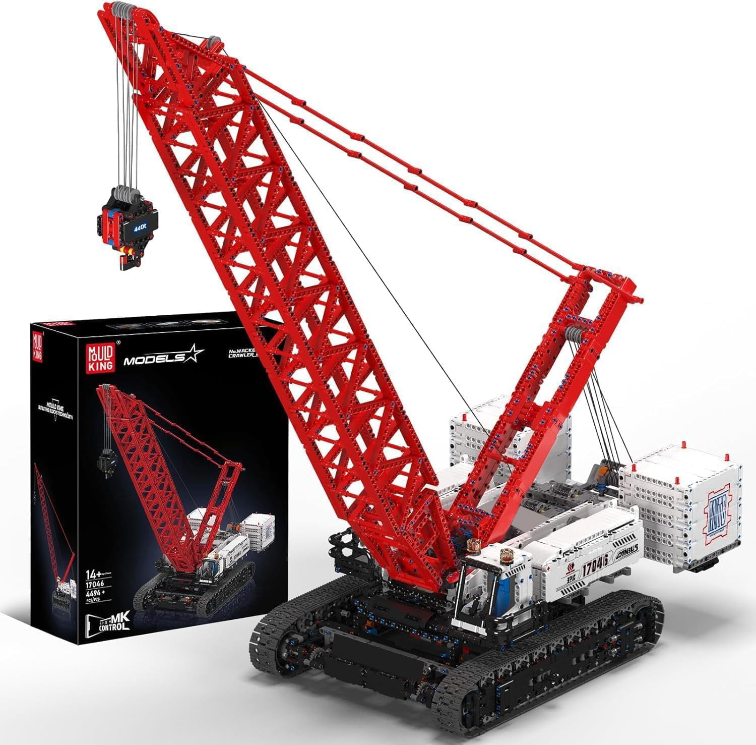 Crawer Crane LR16000 Building Block Kits, MOC Mobile Crane Heavy-Duty ...