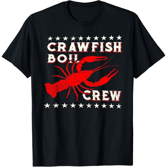 Crawfish Boil Crew Funny Cajun Shirts For Men Mardi Gras T-Shirt100% cotton