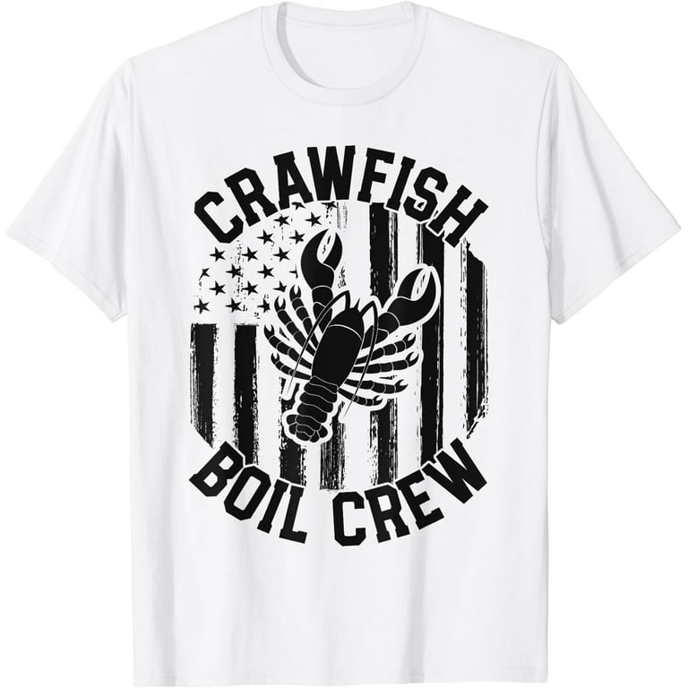 Crawfish Crew Funny Cajun Crawfish Boil Shirt - White Crawfish Crew Funny Cajun Crawfish Boil Shirt - White
