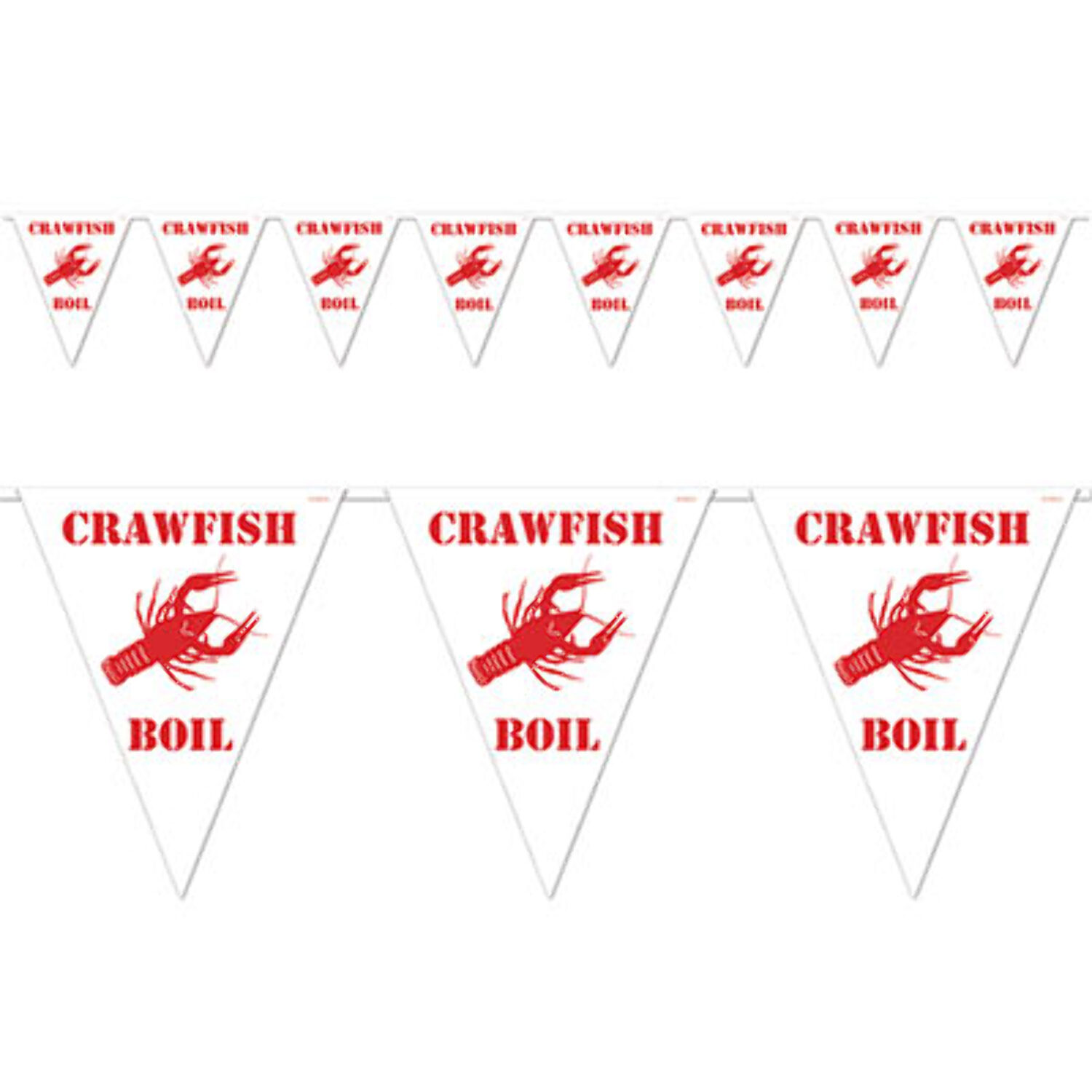 Crawfish Boil Pennant Banner - Cajun Festival - Margaritaville - 1 per pack