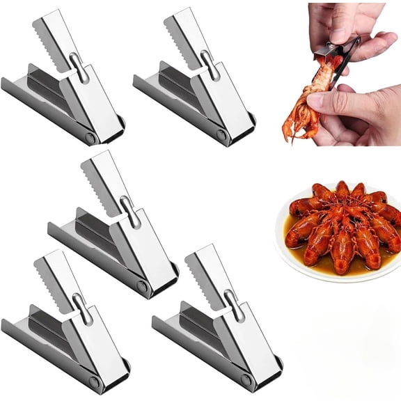 Crawfish Peeler Tool Stainless, 5/8PCS Crawfish Tail Remover Tool, Efficient Sheller for Quick Peeling, Durable Metal for Home Kitchen and Seafood Party