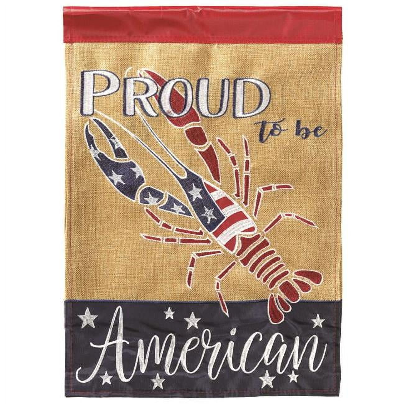 Crawfish Proud American Garden Flag
