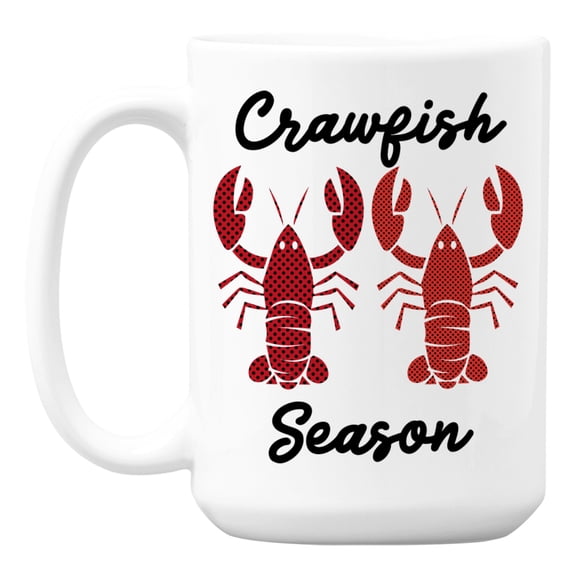 Crawfish Season feat. Crayfish or Crawdad Coffee & Tea Mug Cup (15oz)