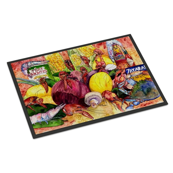 Crawfish with Spices and Corn Door Mat
