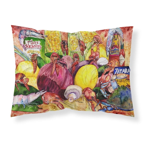 Crawfish with Spices and Corn Fabric Standard Pillowcase