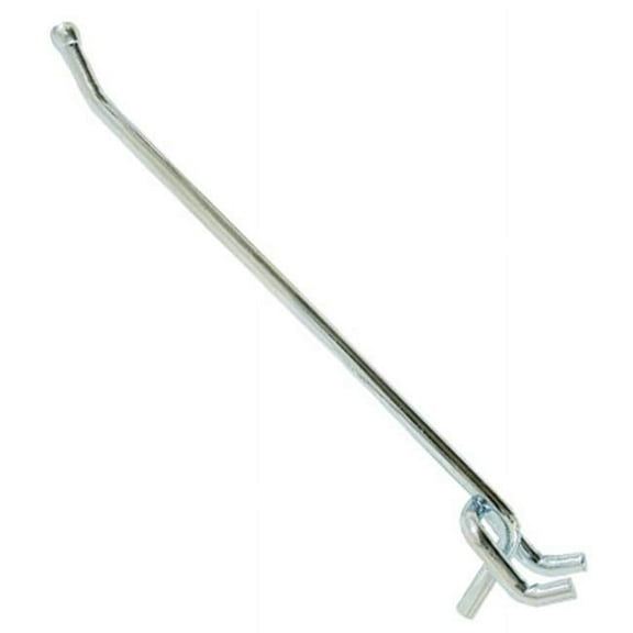 Crawford 14510-75 Double Prong Straight Hook Zinc Plated Silver Steel 10" Zinc Plated