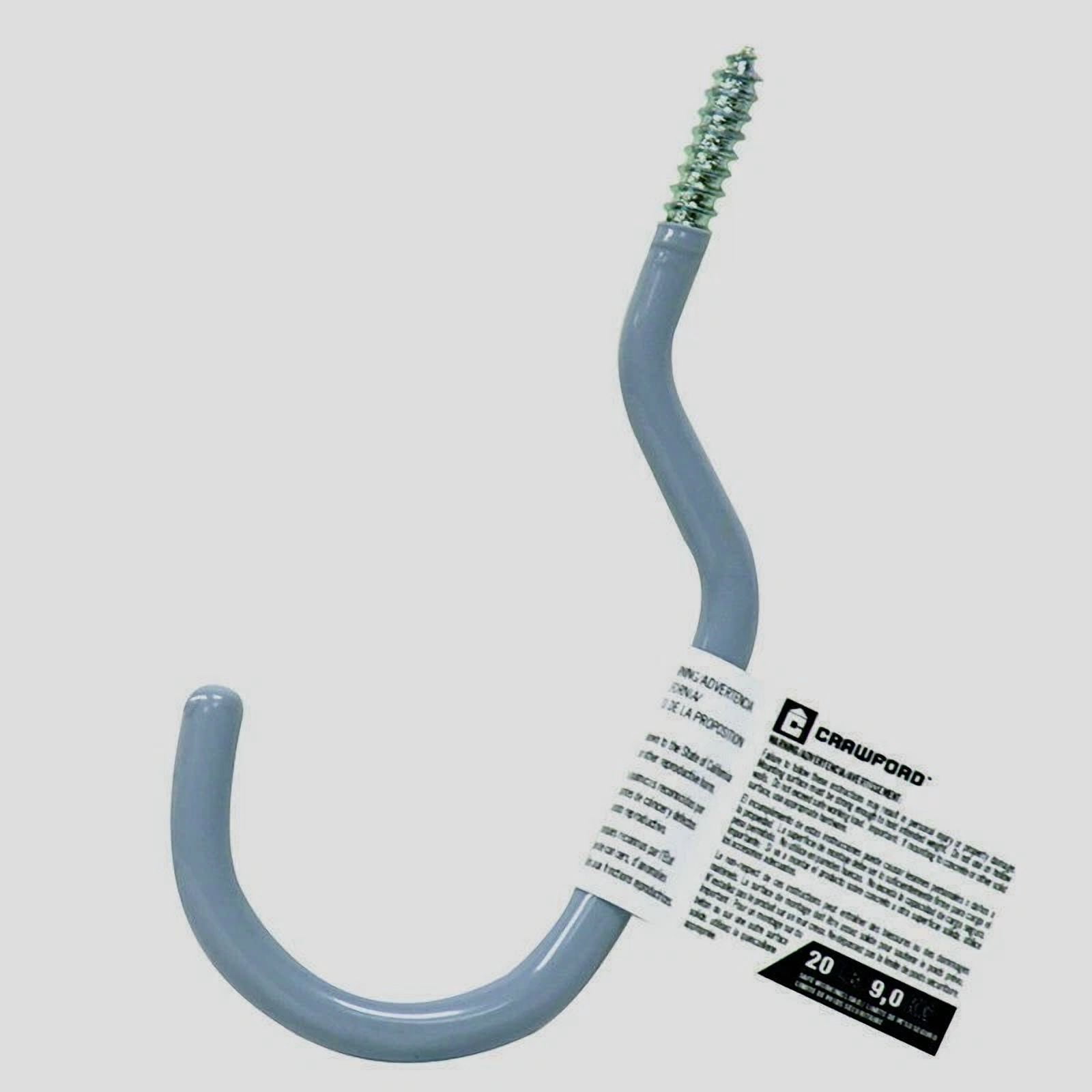 Crawford Gray Steel 5.91" Hook Hanger Medium Wall Ceiling 20 Lb Screw-In Ss18-25