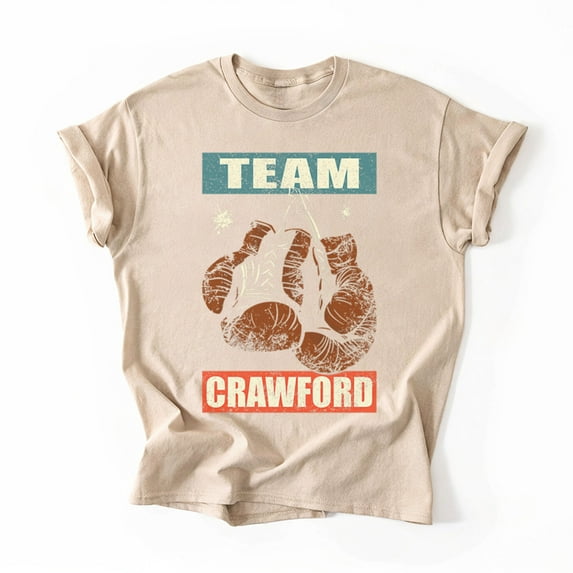 Crawford Last Name Retro Family Name Crawford Boxing T-Shirt, Multicolors, Size S-5XL