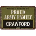 thumbnail image 1 of Crawford Proud Army Family Sign Gift 8x12 Metal Sign 108120023146, 1 of 1