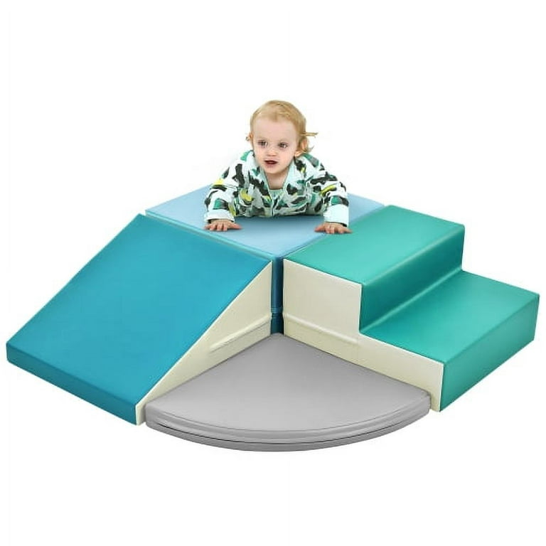 Crawl and Climb Foam Play Set, Colorful Fun Toddler Nugget, 4 Piece  Lightweight Foam Shape for Climbing, Crawling & Sliding, Safe Soft Foam  Block for