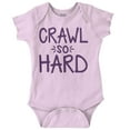 thumbnail image 1 of Crawl So Hard Funny Hip Hop Quote Romper Boys or Girls Infant Baby Brisco Brands 12M, 1 of 7
