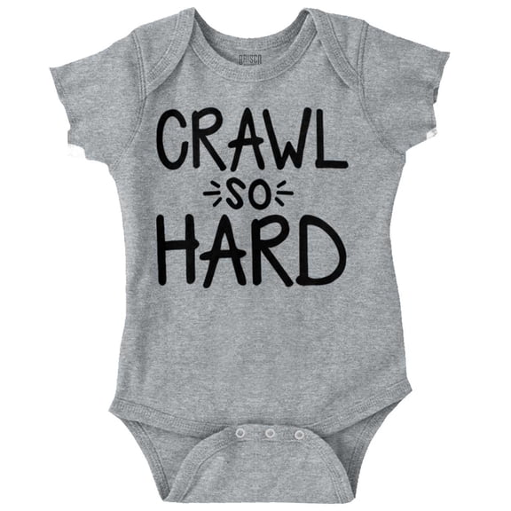 Crawl So Hard Funny Hip Hop Quote Romper Boys or Girls Infant Baby Brisco Brands NB
