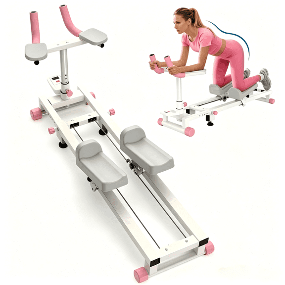 Crawl & Spine Twist and Stretch Trainer, Full Body Low-Impact Cardio Machine, Core Training Equipment with Adjustable Hand Grips, Knee Support for Home Gym Office Daily Workout