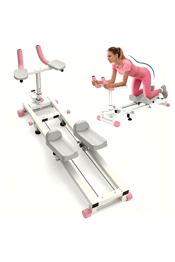 Crawl & Spine Twist and Stretch Trainer, Full Body Low-Impact Cardio Machine, Core Training Equipment with Adjustable Hand Grips, Knee Support for Home Gym Office Daily Workout
