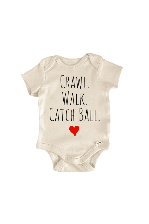 Crawl Walk Catch Ball - Baby Bodysuit
