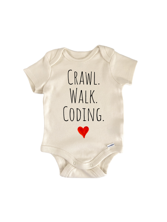 Crawl Walk Coding - Baby Bodysuit