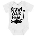 thumbnail image 1 of Crawl Walk Fish Hook Outdoor Lover Romper Boys or Girls Infant Baby Brisco Brands 18M, 1 of 6