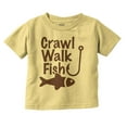 thumbnail image 1 of Crawl Walk Fish Hook Outdoor Lover Toddler Boy Girl T Shirt Infant Toddler Brisco Brands 12M, 1 of 6
