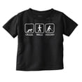 thumbnail image 1 of Crawl Walk Hockey Street Sign Humor Toddler Boy Girl T Shirt Infant Toddler Brisco Brands 24M, 1 of 6