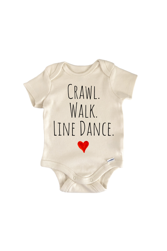 Crawl Walk Line Dance - Baby Bodysuit
