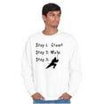 thumbnail image 1 of Crawl Walk Ninja Stealth Karate Men's Big & Tall Crewneck Sweatshirt Brisco Brands 4X, 1 of 5