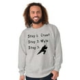 thumbnail image 1 of Crawl Walk Ninja Stealth Karate Men's Crewneck Sweatshirt Brisco Brands L, 1 of 6