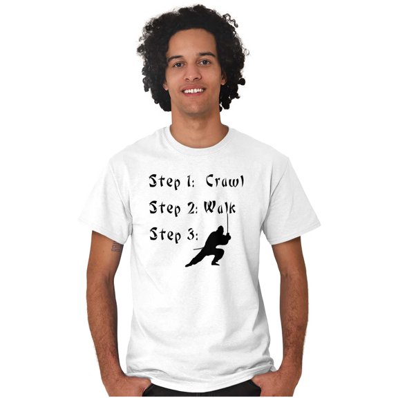 Crawl Walk Ninja Stealth Karate Men's Graphic T Shirt Tees Brisco Brands S