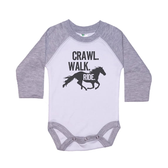 Crawl Walk Ride (Horse) Baby Onesie