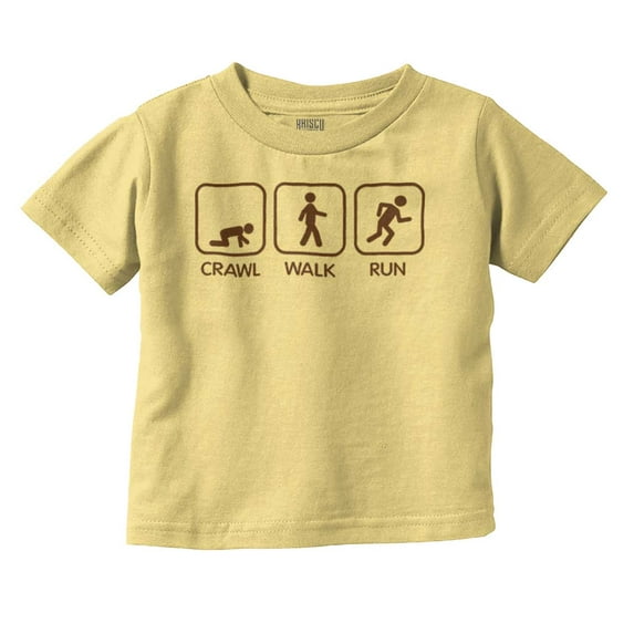 Crawl Walk Run Athletic Toddler Boy Girl T Shirt Infant Toddler Brisco Brands 4T