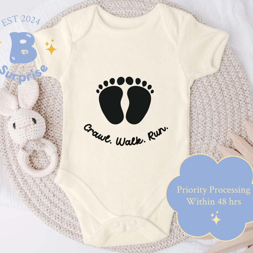 Crawl Walk Run Onesie, Baby Steps Bodysuit, Infant Clothing, Baby ...
