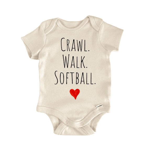 Crawl Walk Softball - Baby Bodysuit