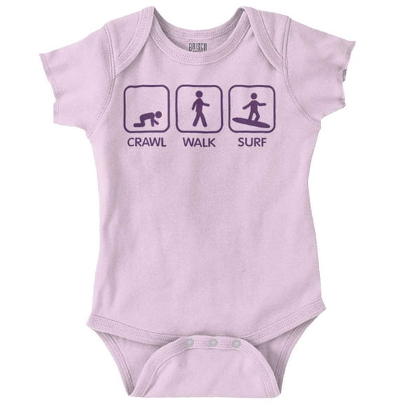 Crawl Walk Surf Romper Boys or Girls Infant Baby Brisco Brands 6M