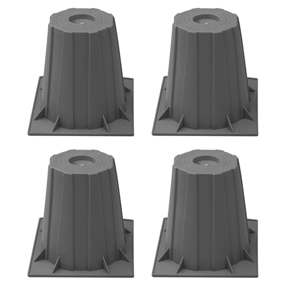 CrawlSpace-DIY - (4 Pack) - Condensate Pump Furniture Risers - Gray 6" Risers with adhesive pad attachments - Each riser supports 2,000 lbs