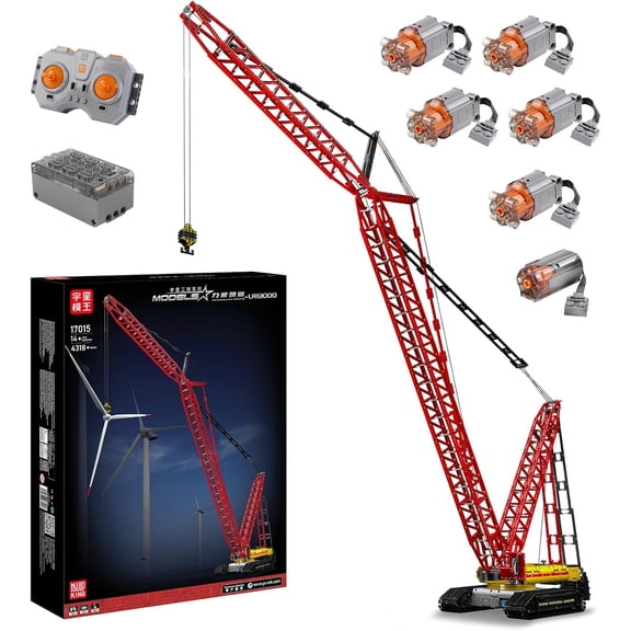 Crawler Crane Building Block Kits, Technical Construction Vehicle Crane Model with Motor and APP Remote Control, Collection Set (4318+ Pieces)