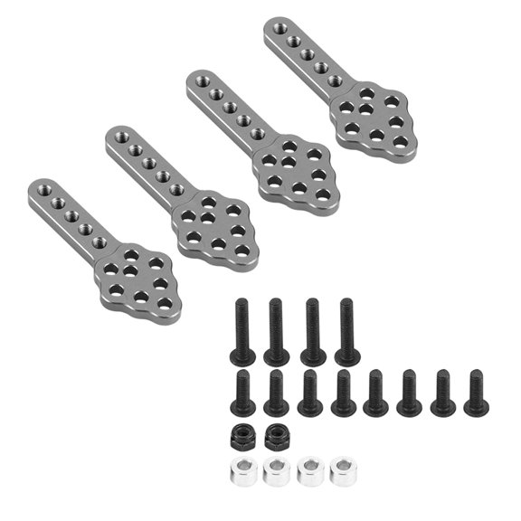 Crawler Shocks,4pcs/set RC Car Shock Absorber Damper Mount Plate Adjustable Height for 1/10 Crawler[Silver]