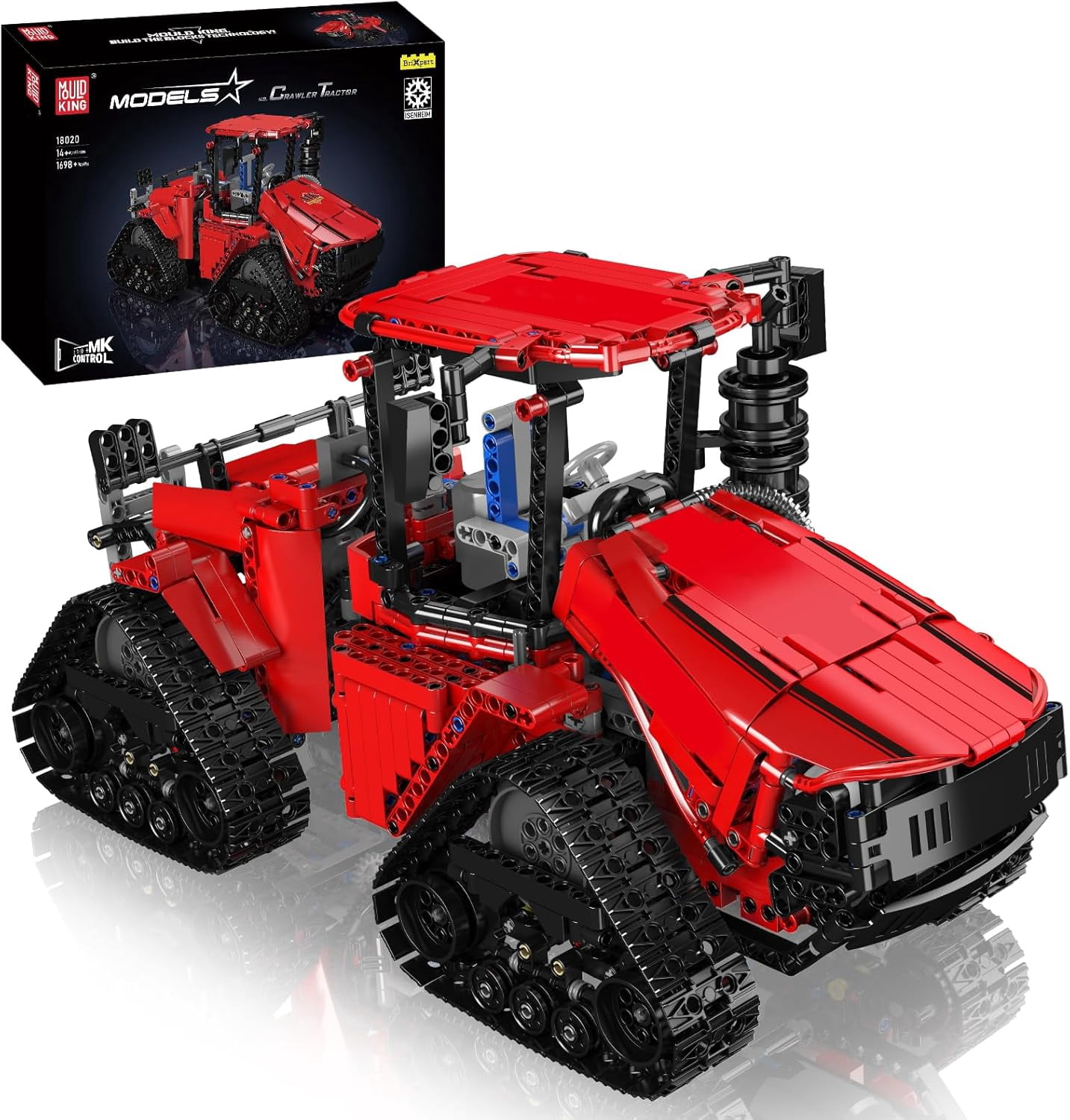 Crawler Tractor Building Toys, 1698 Pieces 4x4 Tracked Tractor Building ...